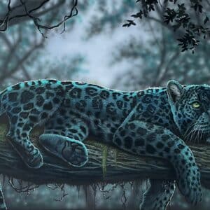 Black Jaguar - 24"x 36" - Original Artwork - Free US Shipping