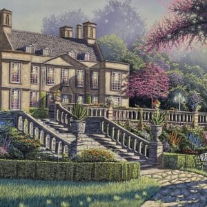 Early Evening in the Flower Garden - 16"x 24" - Original Artwork - Free US Shipping