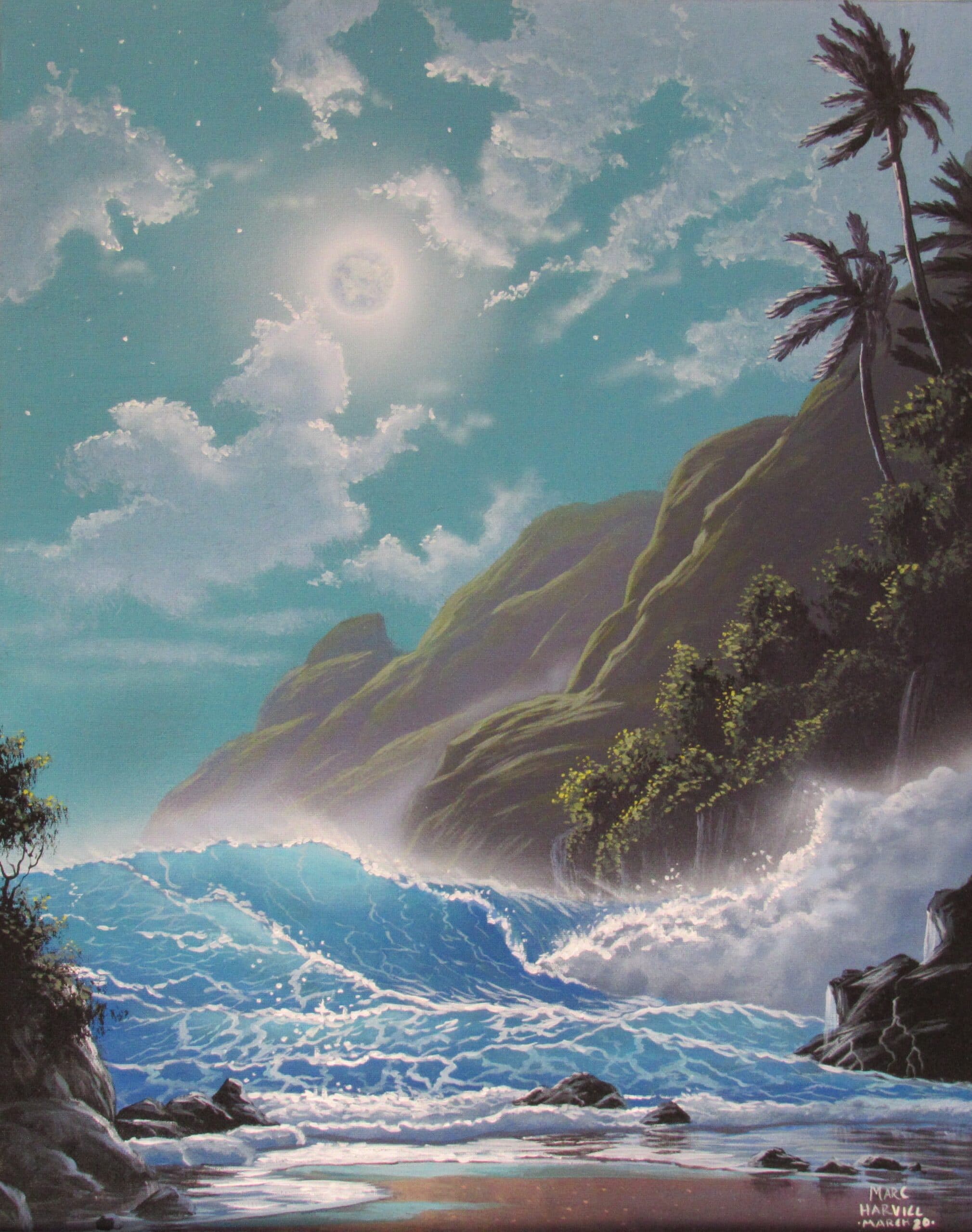 Evening in Hawaii - 16"x 20" - Original Artwork - Free US Shipping