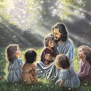 Jesus Loves the Children - 24"x 30" - Original Artwork - Free US Shipping