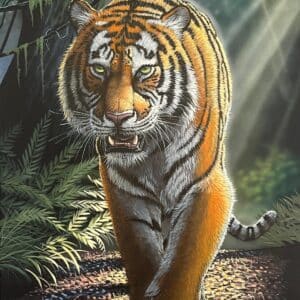 Jungle Tiger - 24"x 36" - Original Artwork - Free US Shipping