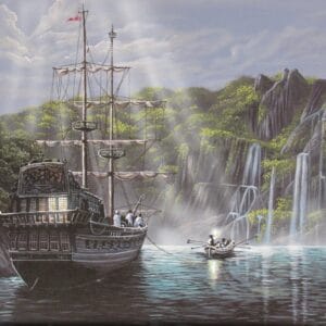 Pirates Cove - 16"x 20" - Original Artwork - Free US Shipping