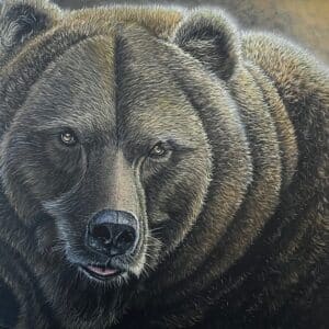 Portrait of a Grizzly - 30"x 40" - Original Artwork - Free US Shipping