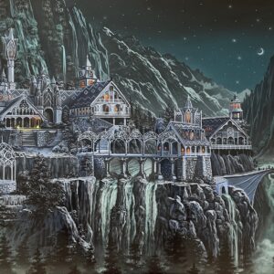 Rivendell - 24"x 36" - Original Artwork - Free US Shipping