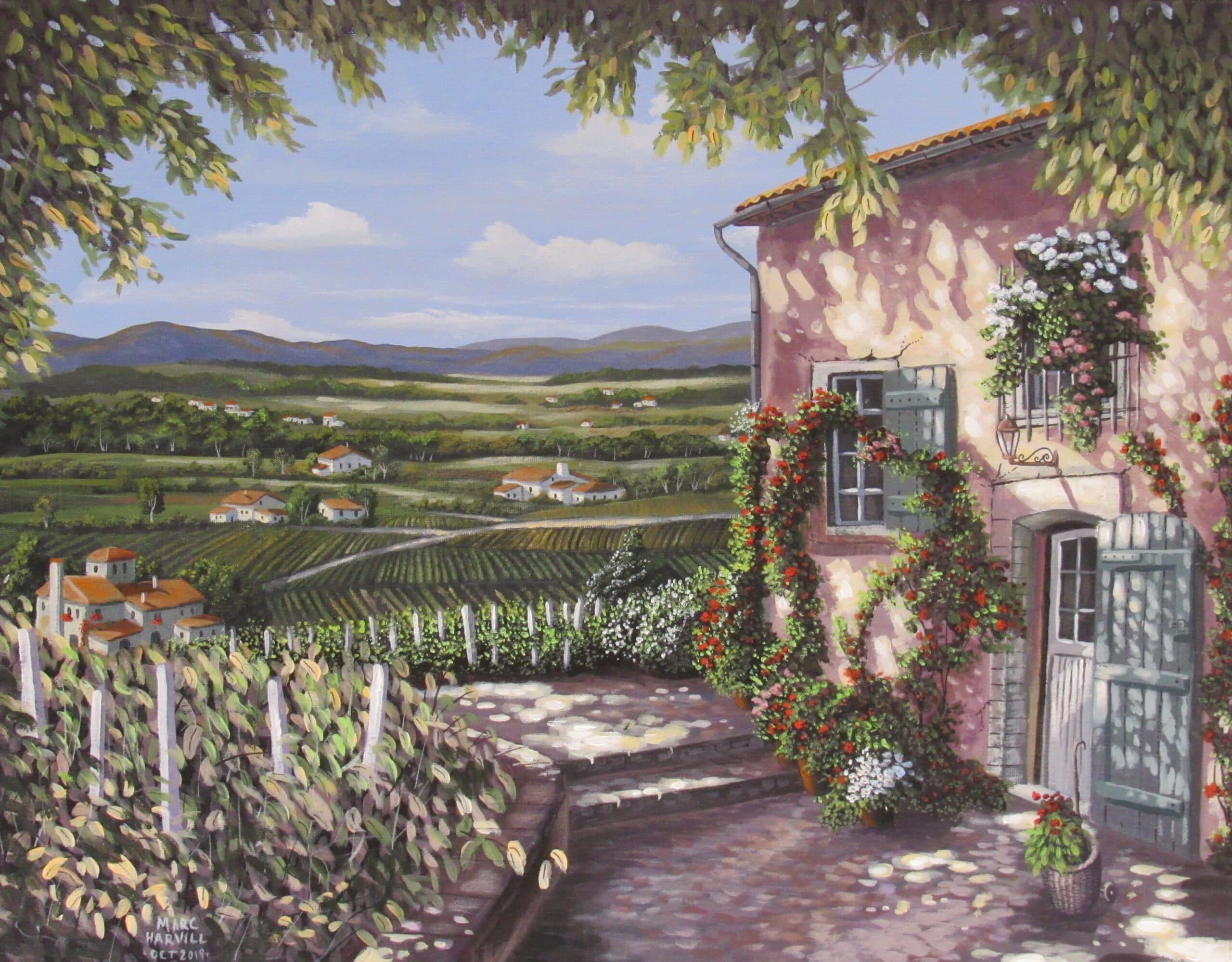 Tuscan Countryside - 16"x 20" - Original Artwork - Free US Shipping
