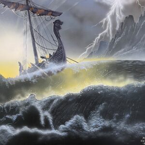 Viking Voyage - 16"x 20" - Original Artwork - Free US Shipping